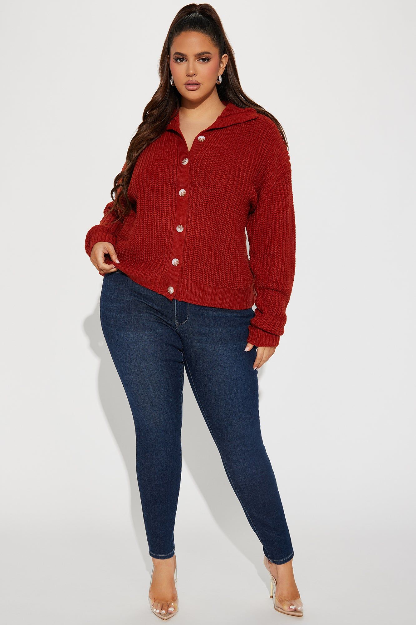 Rian Cardigan Sweater - Rust sold by Fashion Nova product image thumbnail 5