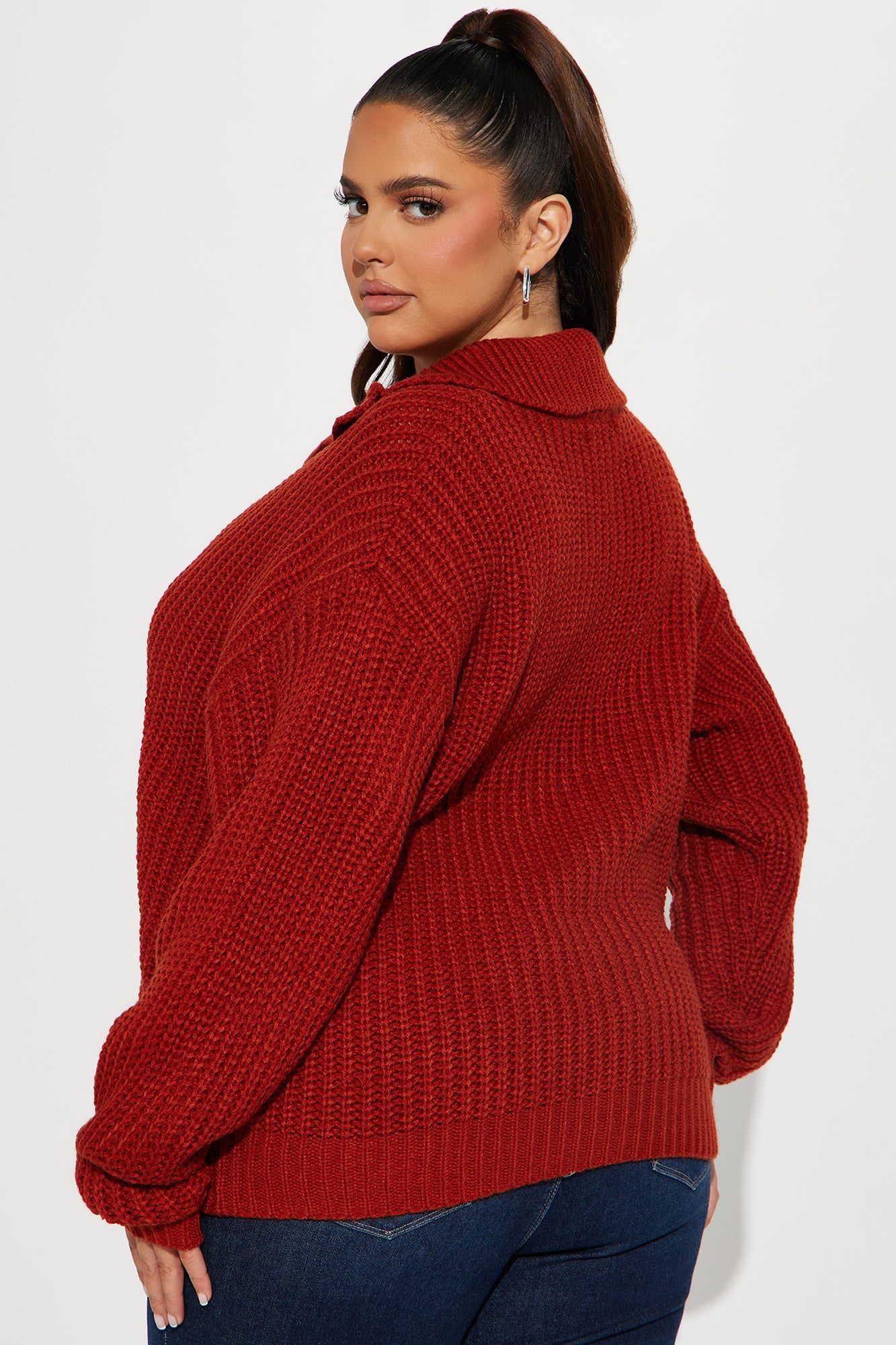 Rian Cardigan Sweater - Rust sold by Fashion Nova product image thumbnail 6