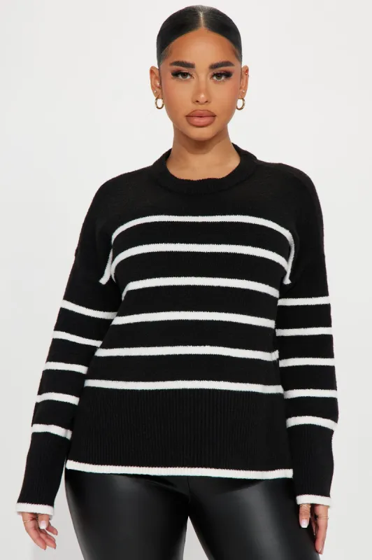 Malibu Creek Sweater - Black/combo sold by Fashion Nova