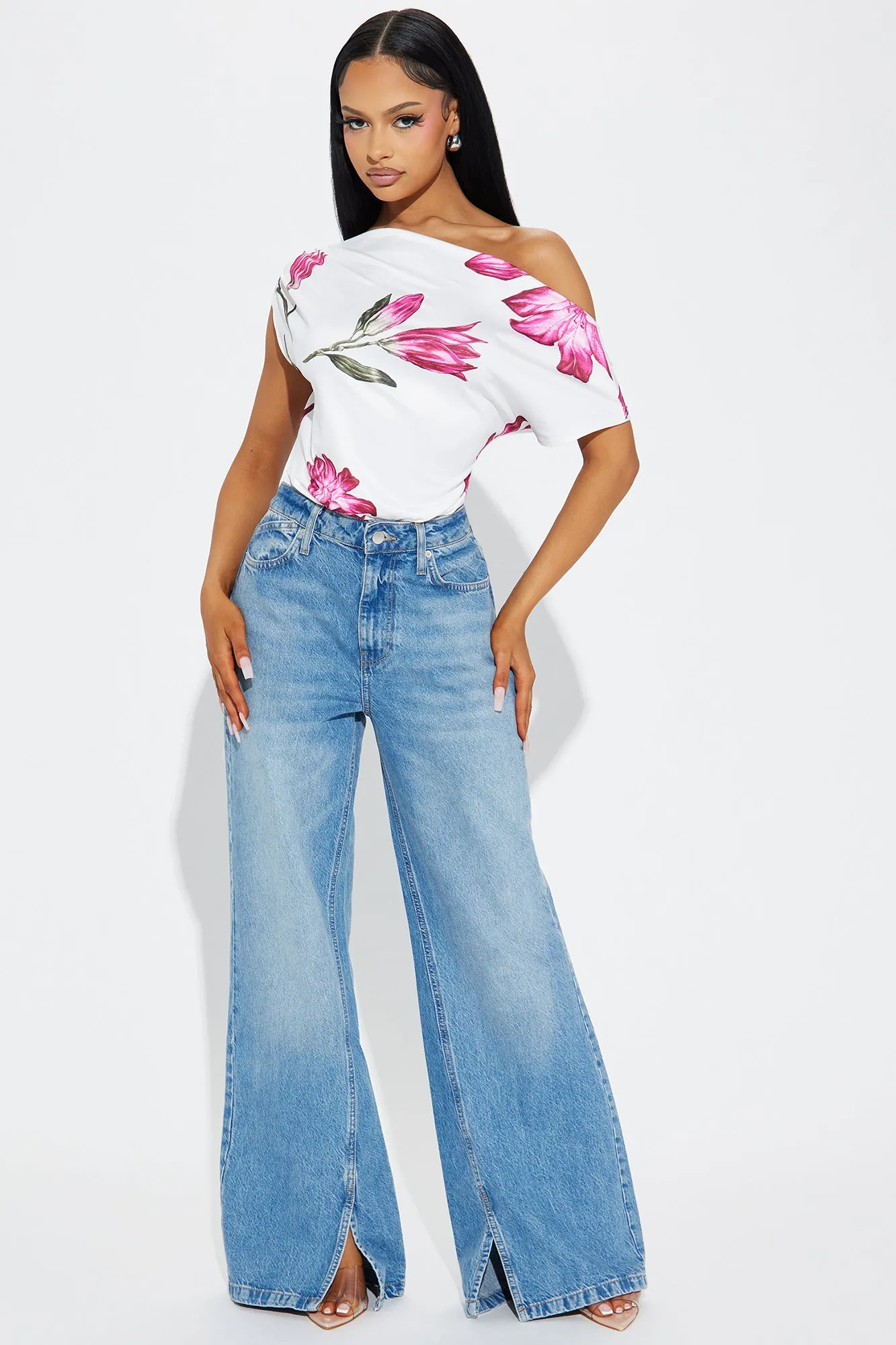 Kamiki Floral Bodysuit - Pink/combo sold by Fashion Nova product image thumbnail 3