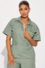 Talk Back Jumpsuit  - Olive sold by Fashion Nova