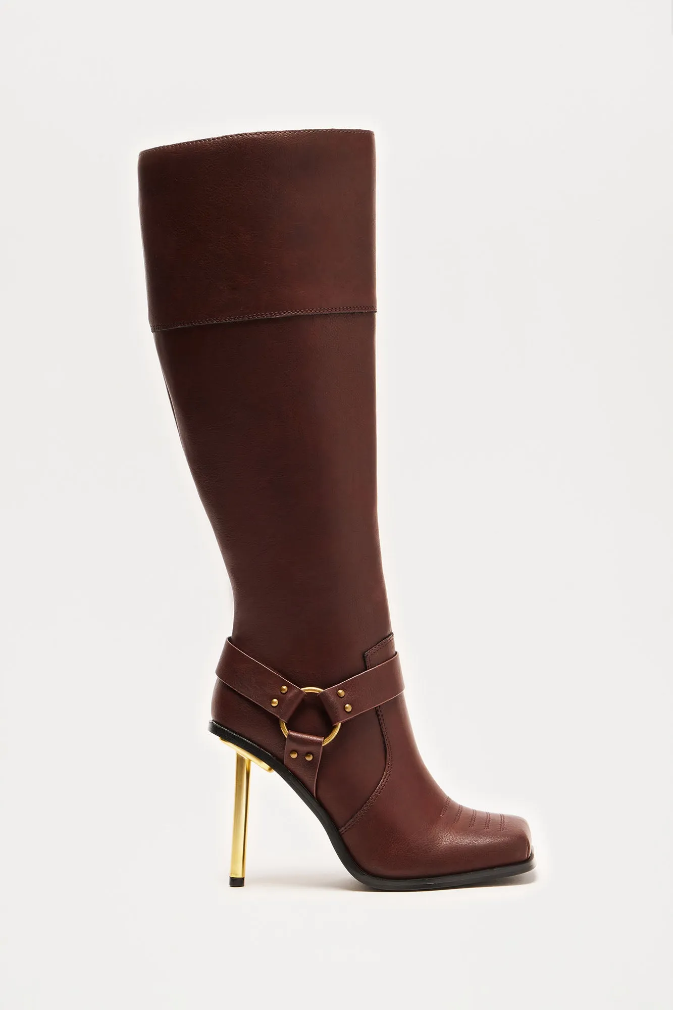 Keaton Hardware Boots - Brown sold by Fashion Nova