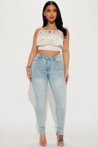 Melonie Cami Top - Off  White/combo sold by Fashion Nova
