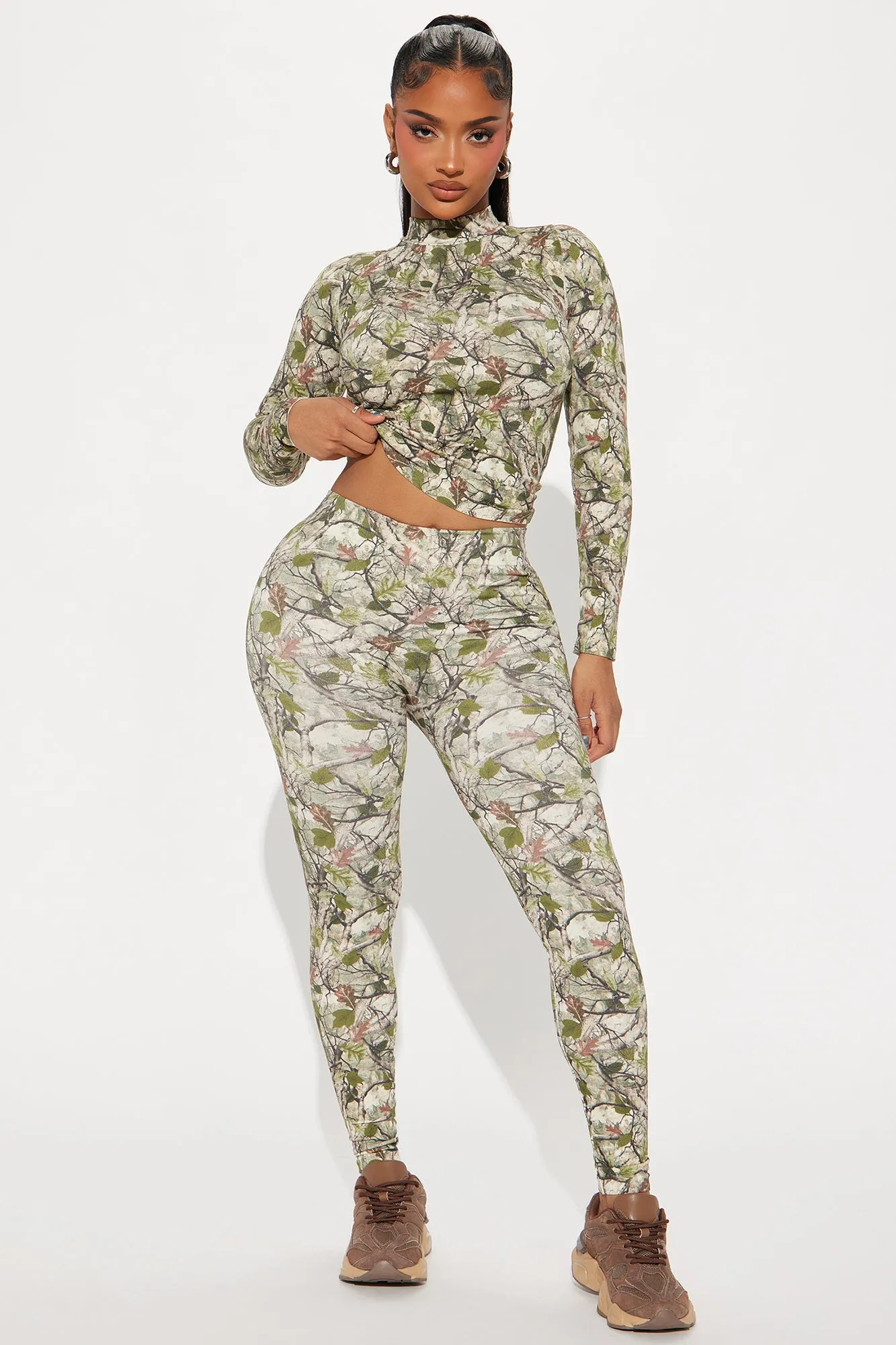 Can't See Me Pant Set - Green/combo sold by Fashion Nova product image thumbnail 3