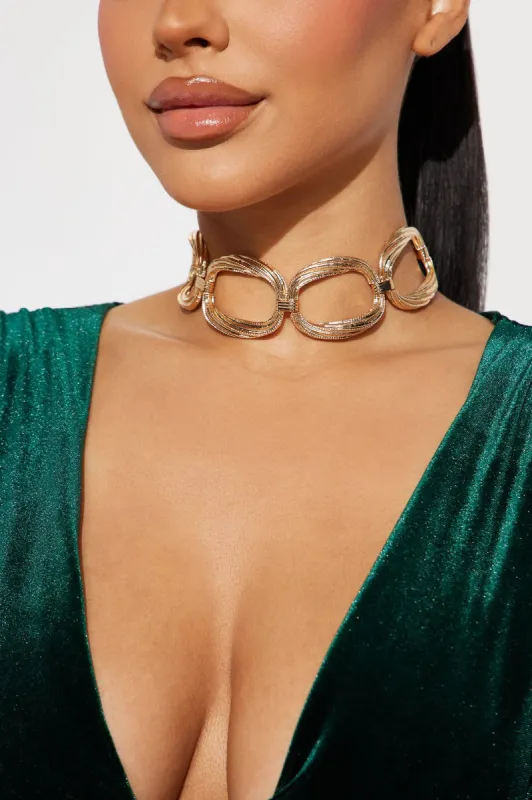 Invite Me Out Choker Necklace - Gold sold by Fashion Nova
