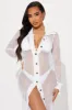 Sultry Sun Fishnet Cover Up Dress - White sold by Fashion Nova