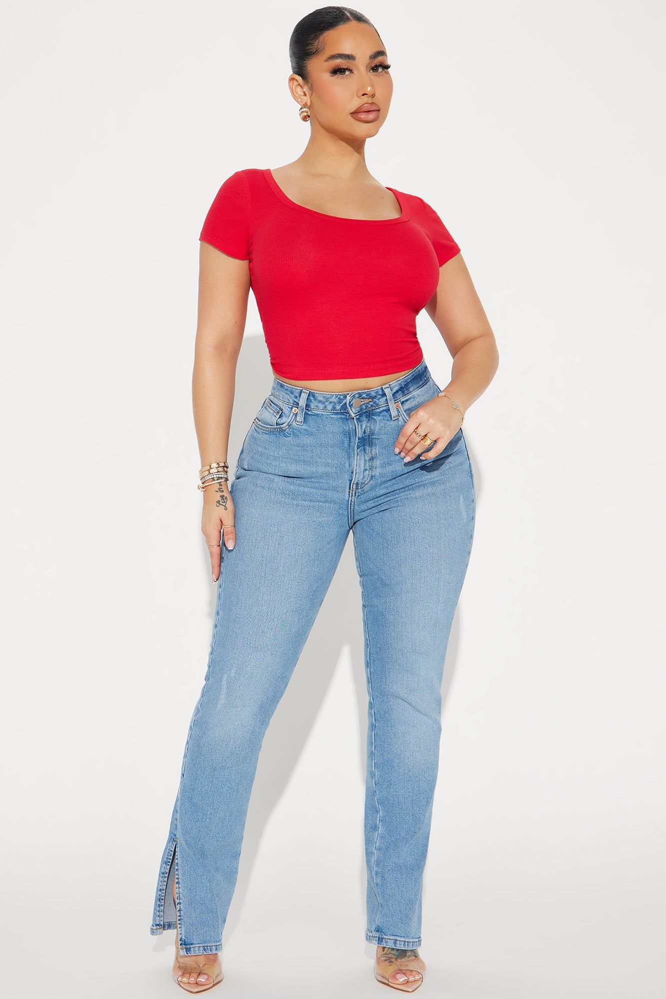Amelia Scoop Neck Top - Red sold by Fashion Nova product image thumbnail 2