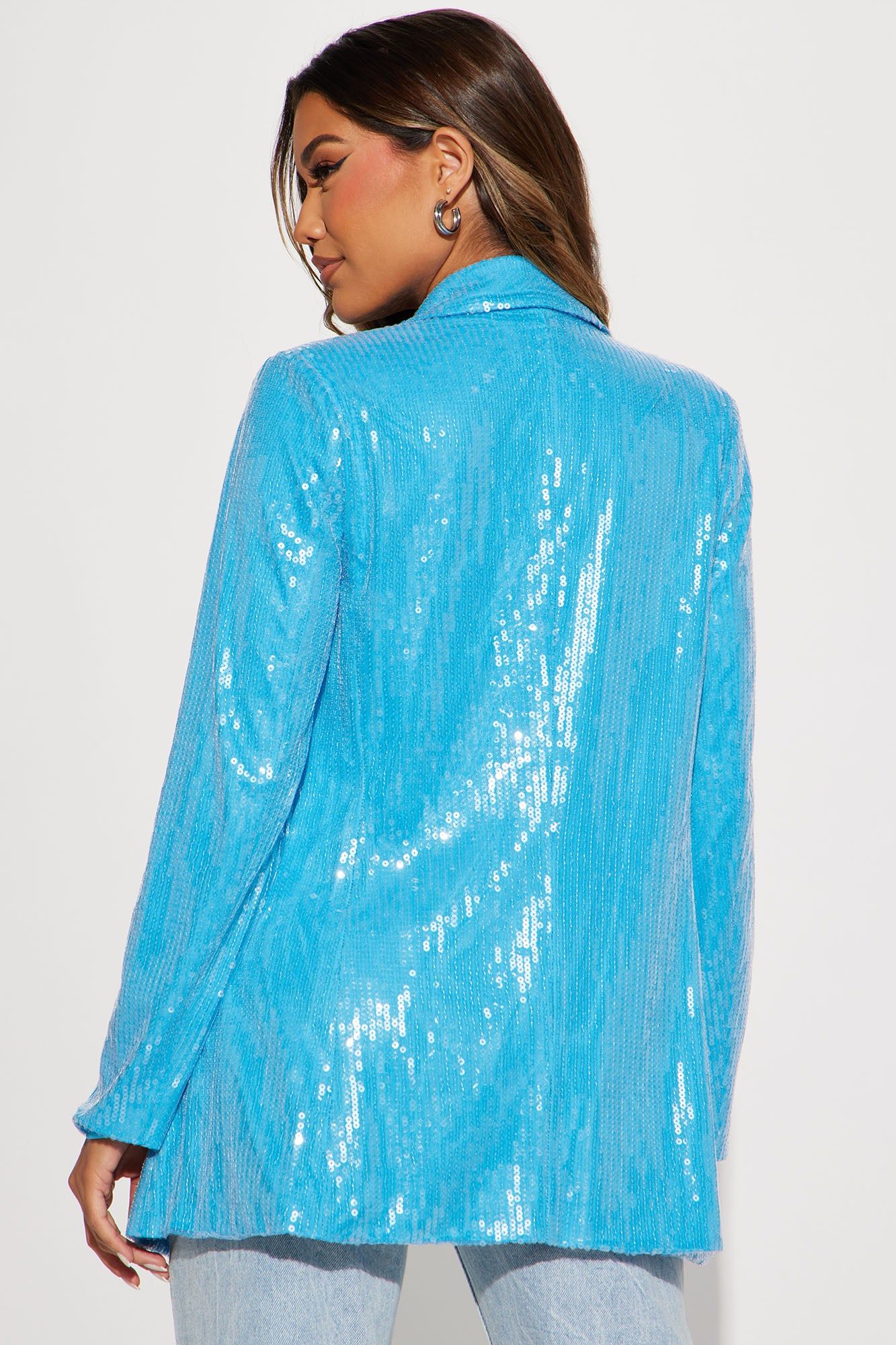 Alana Sequin Blazer - Aqua sold by Fashion Nova product image thumbnail 3