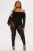 Highly Favored Mesh Jumpsuit - Black sold by Fashion Nova