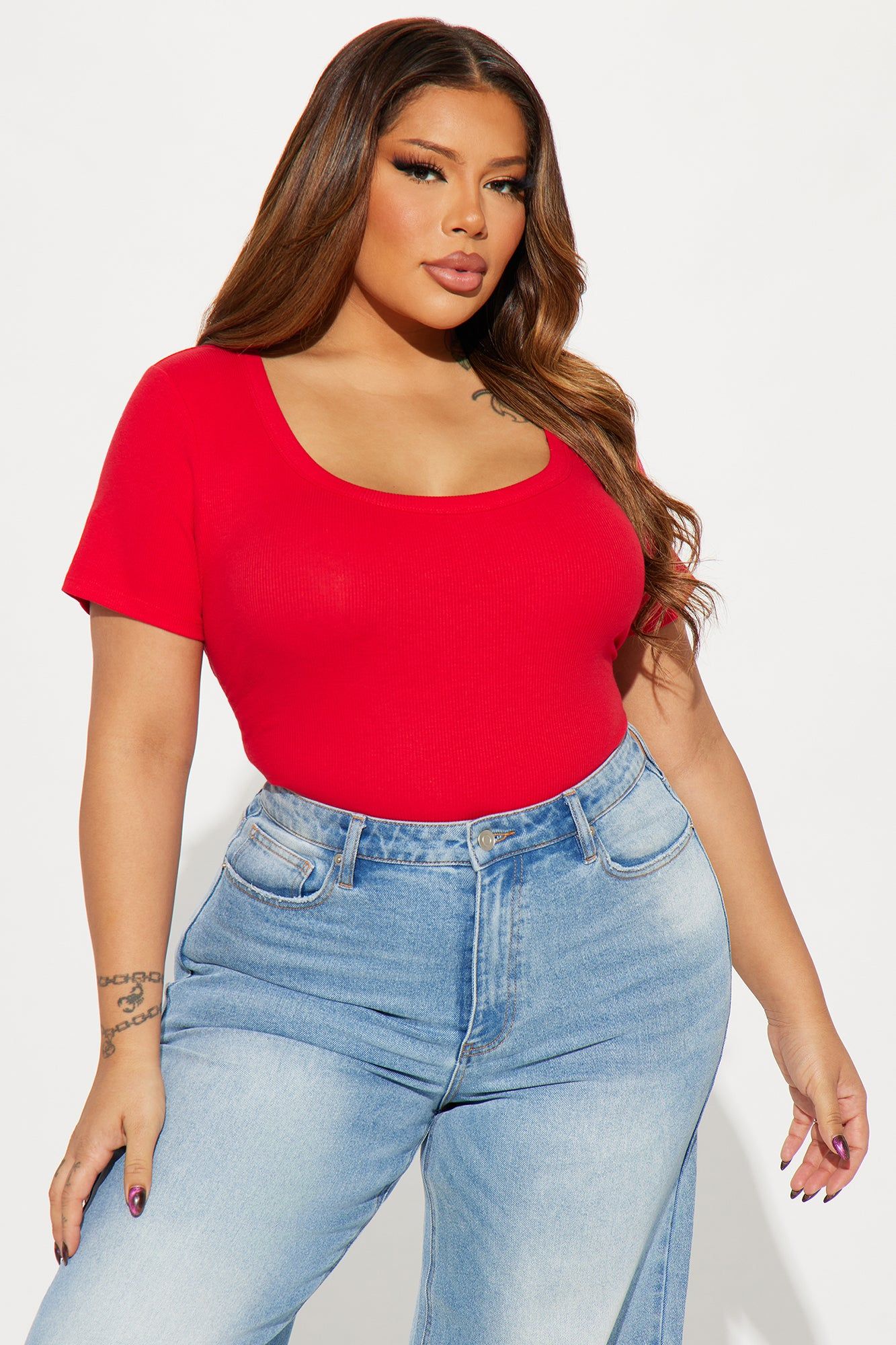 Amelia Scoop Neck Top - Red sold by Fashion Nova product image thumbnail 4