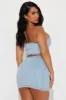 Nyla Denim Multi-Wear Micro Mini Dress - Light Wash sold by Fashion Nova