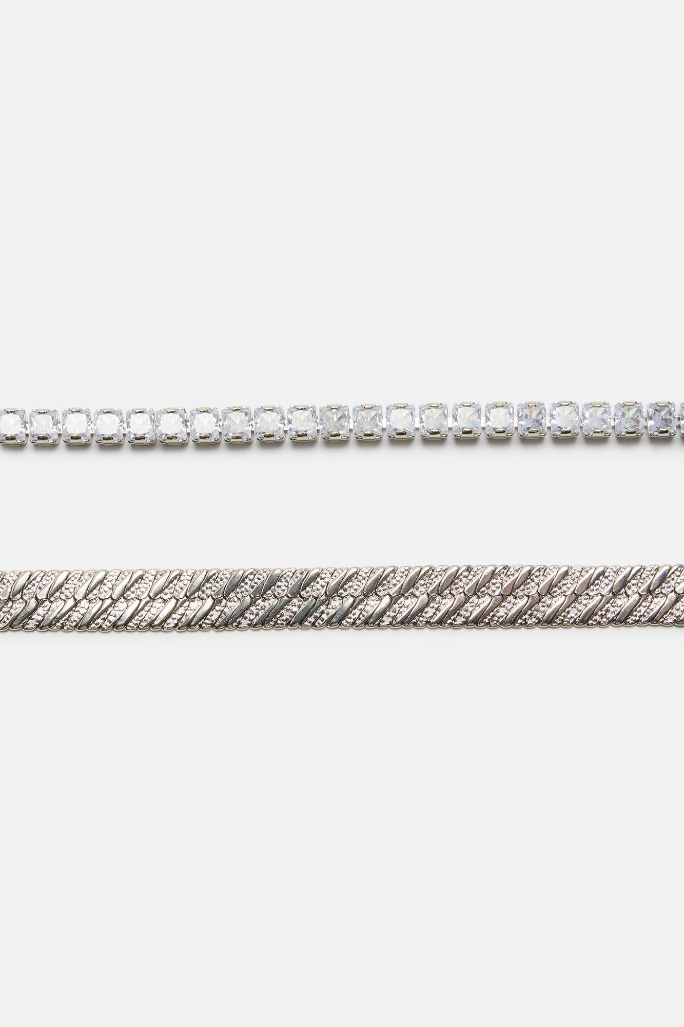 Solid Forever Layered Necklace - Silver sold by Fashion Nova product image thumbnail 4