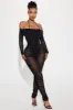 Highly Favored Mesh Jumpsuit - Black sold by Fashion Nova