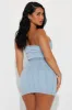 Nyla Denim Multi-Wear Micro Mini Dress - Light Wash sold by Fashion Nova