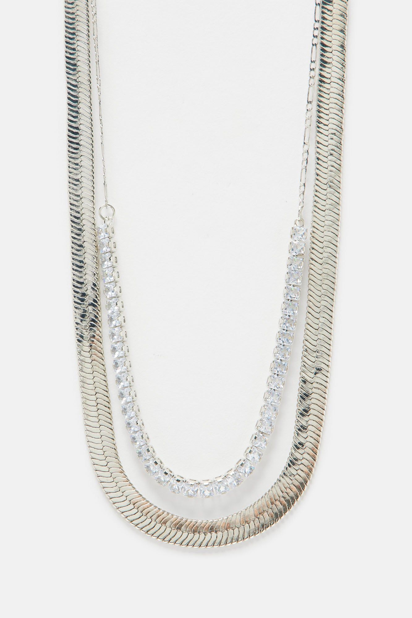 Solid Forever Layered Necklace - Silver sold by Fashion Nova product image thumbnail 3