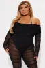 Highly Favored Mesh Jumpsuit - Black sold by Fashion Nova