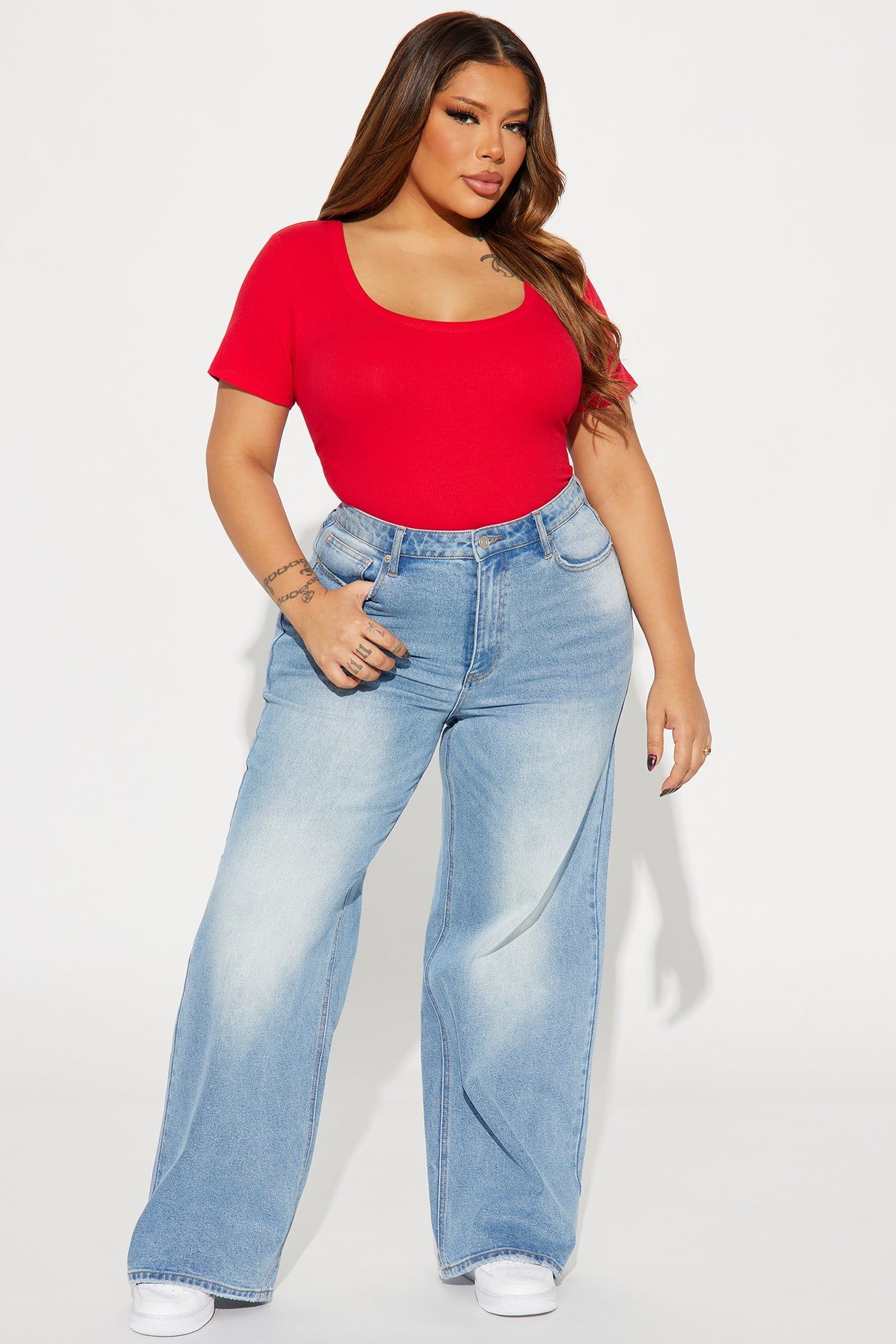 Amelia Scoop Neck Top - Red sold by Fashion Nova product image thumbnail 5