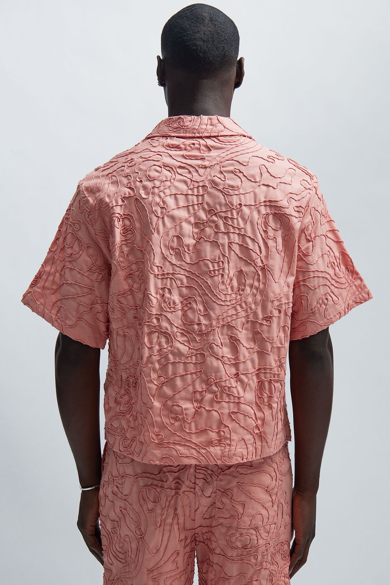 Swirl Jacquard Linen Shirt - Pink sold by Fashion Nova product image thumbnail 4