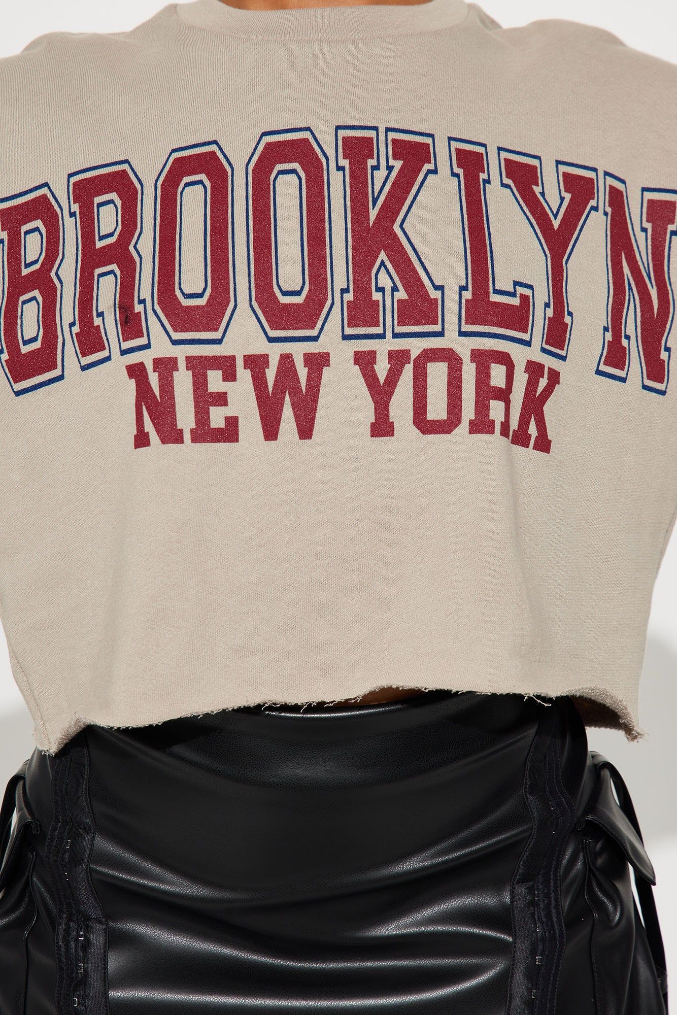 Brooklyn NY Crop Top - Taupe sold by Fashion Nova product image thumbnail 3