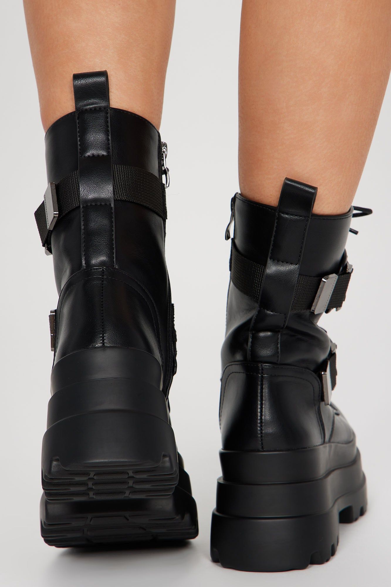 Most Daring Platform Combat Boots - Black sold by Fashion Nova product image thumbnail 4