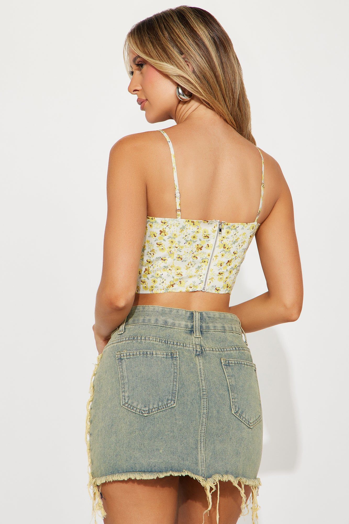 Sunflower Season Corset Top - Yellow/combo sold by Fashion Nova product image thumbnail 3