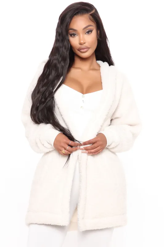 Cabin Stay Sherpa Cardigan - Ivory sold by Fashion Nova