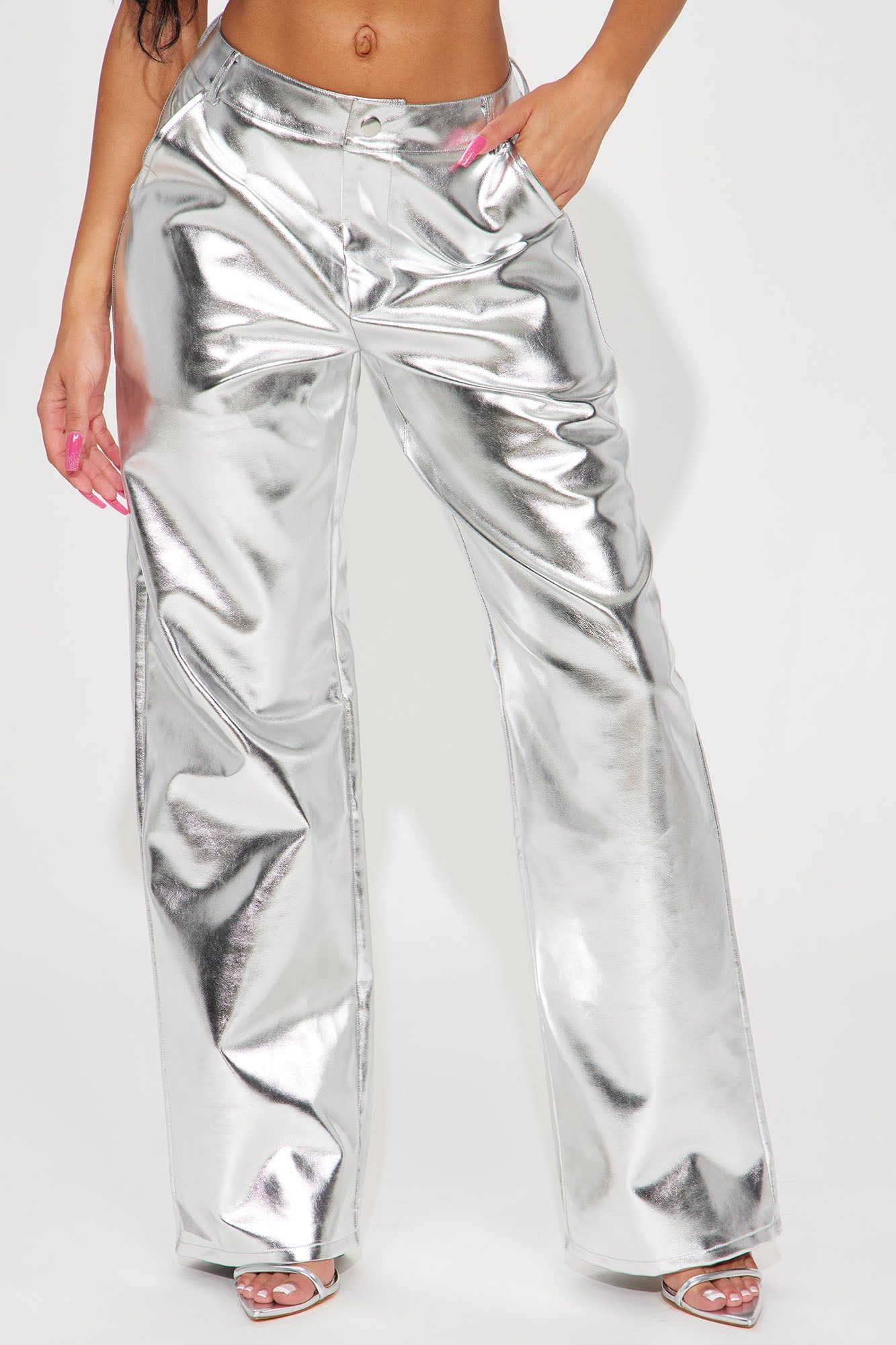 Disco Party Metallic Pant - Silver sold by Fashion Nova product image thumbnail 2