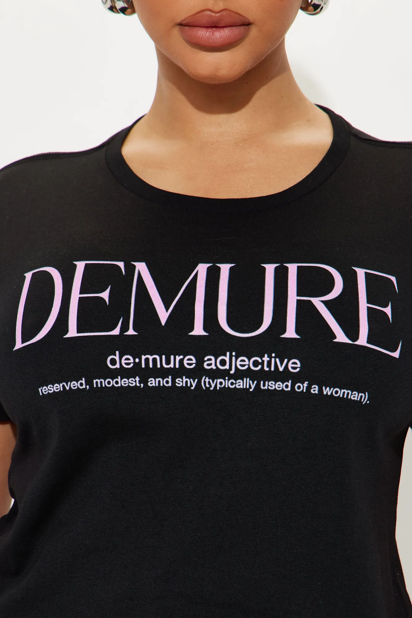 She's So Demure Tee - Black sold by Fashion Nova product image thumbnail 3