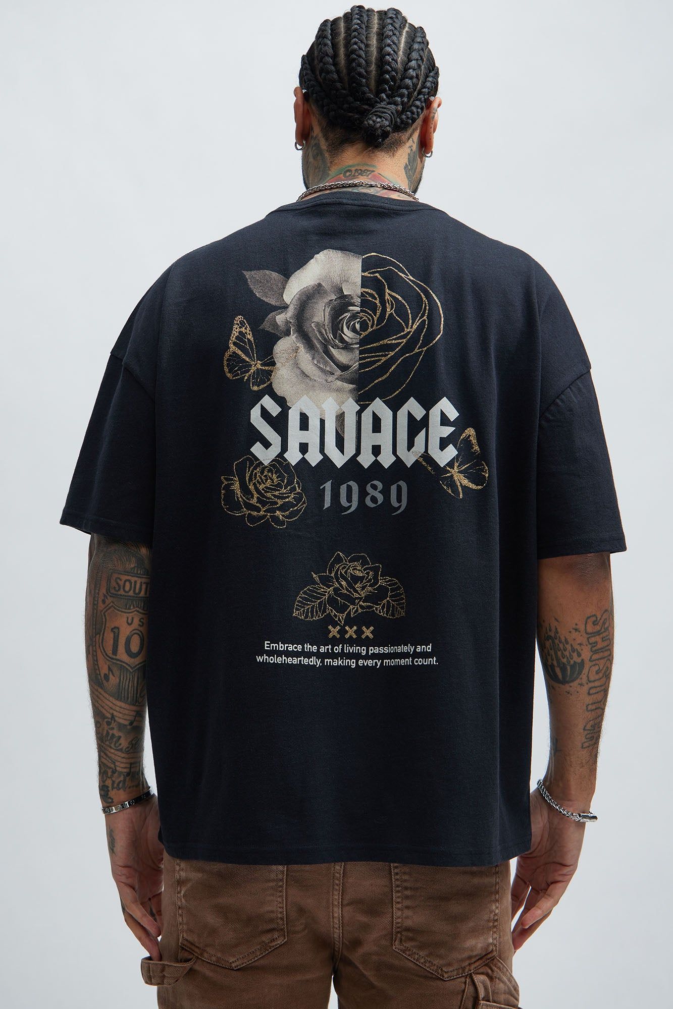 Savage Oversize Short Sleeve Tee - Black sold by Fashion Nova product image thumbnail 4