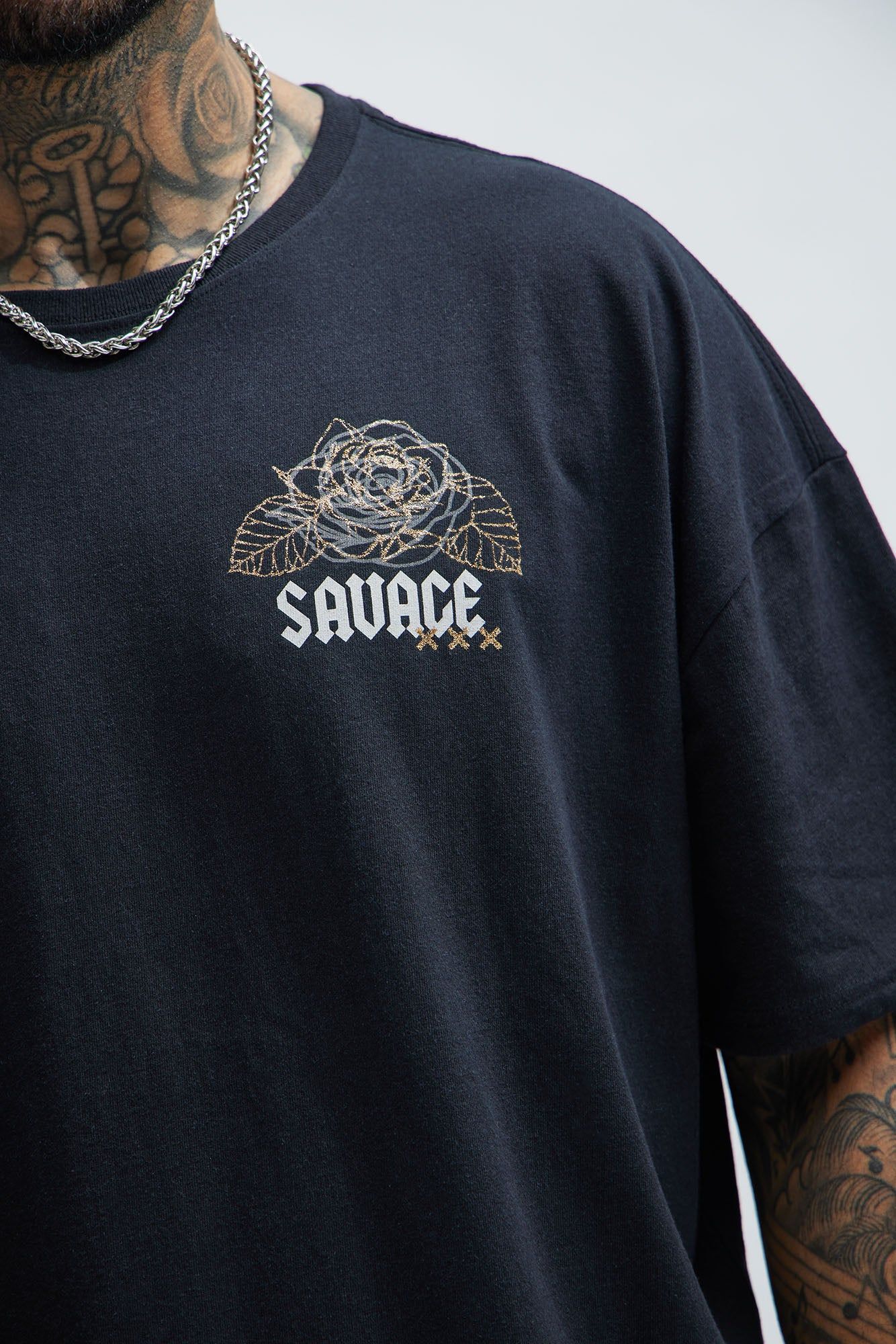 Savage Oversize Short Sleeve Tee - Black sold by Fashion Nova product image thumbnail 3