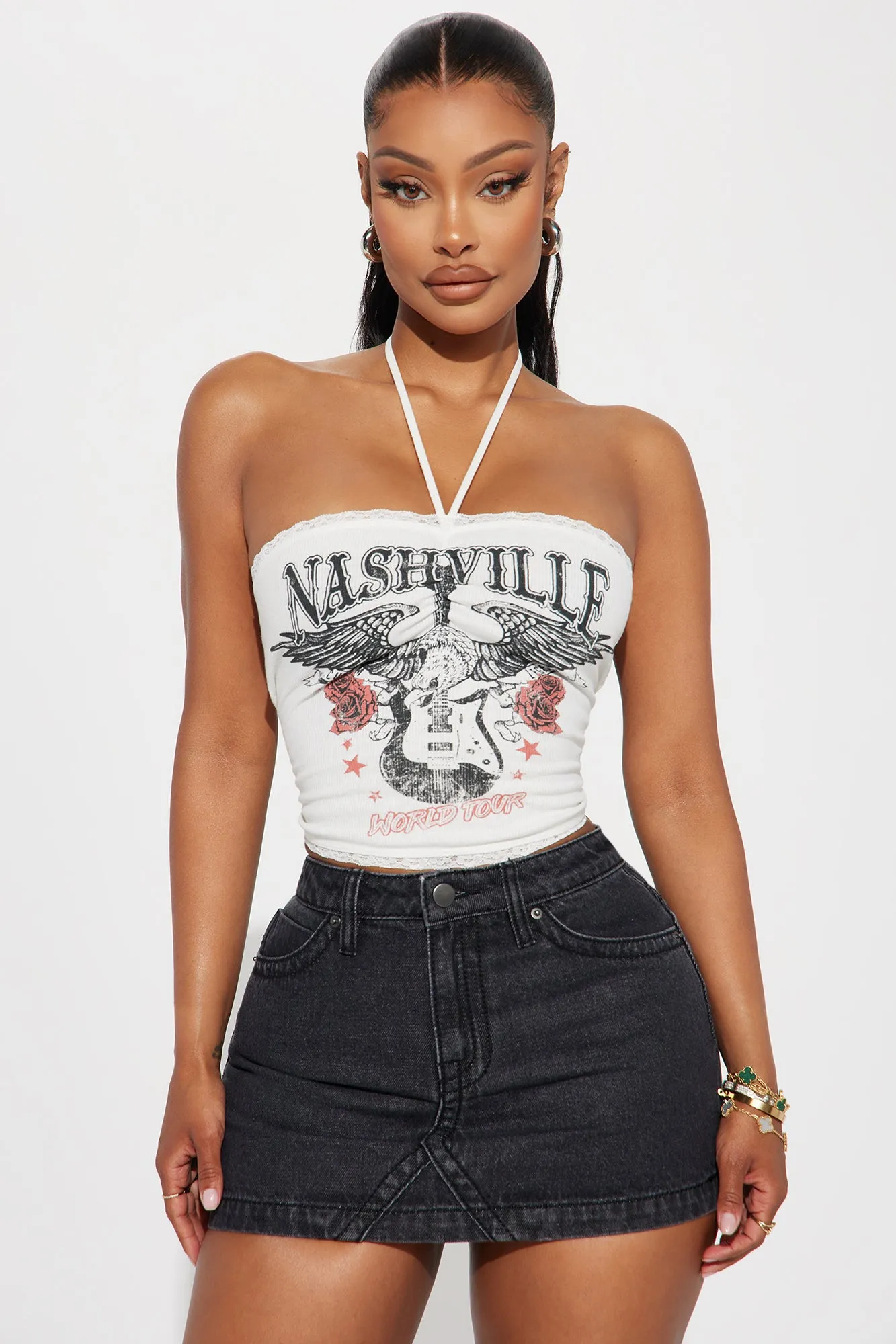 Nashville Soul Lacey Halter Top - Ivory sold by Fashion Nova