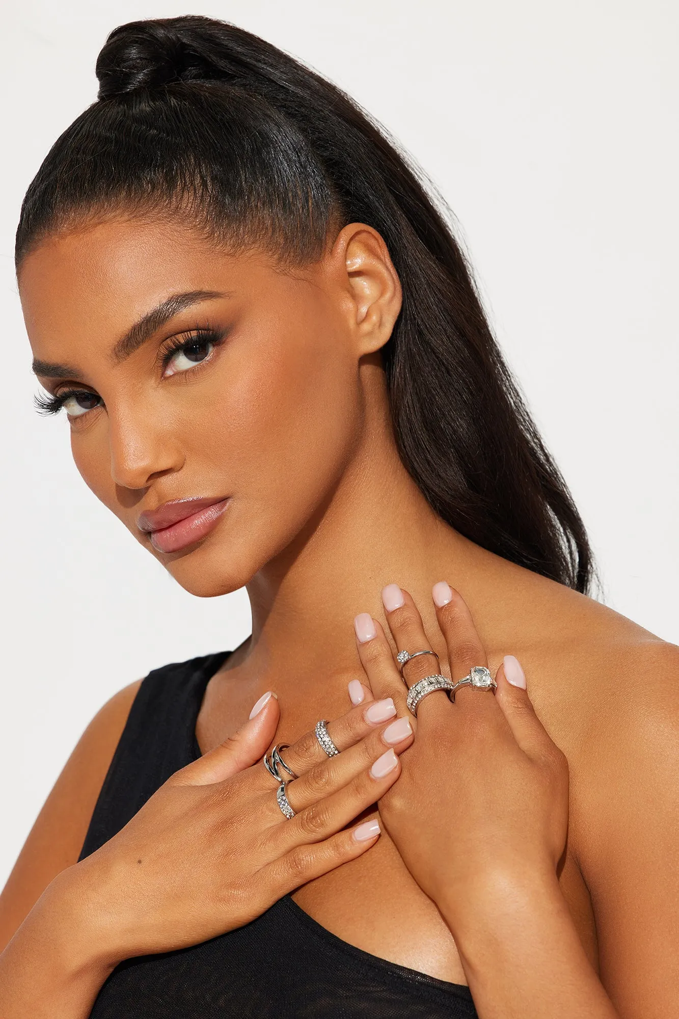 Cocktail Reception Ring Set - Silver sold by Fashion Nova product image thumbnail 2