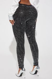 Luxurious Taste Embellished Legging - Black sold by Fashion Nova