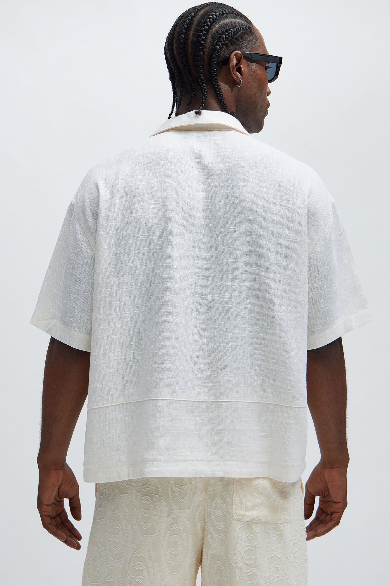 Silas Linen Shirt - Cream sold by Fashion Nova product image thumbnail 4