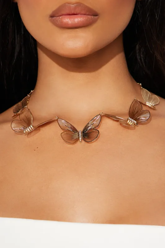 Mother Monarch Necklace - Gold sold by Fashion Nova