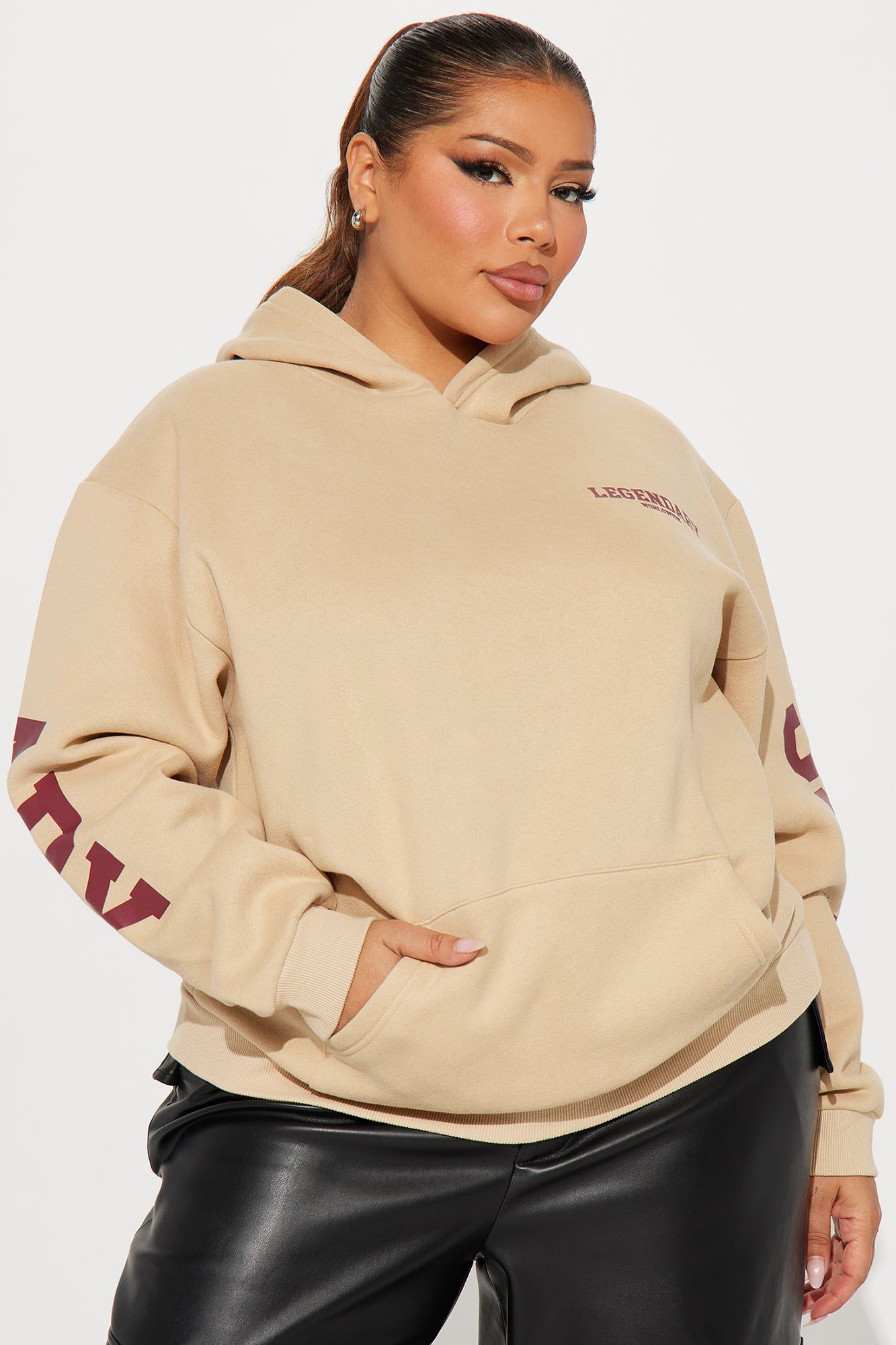 Legendary Worldwide Hoodie - Taupe sold by Fashion Nova product image thumbnail 5