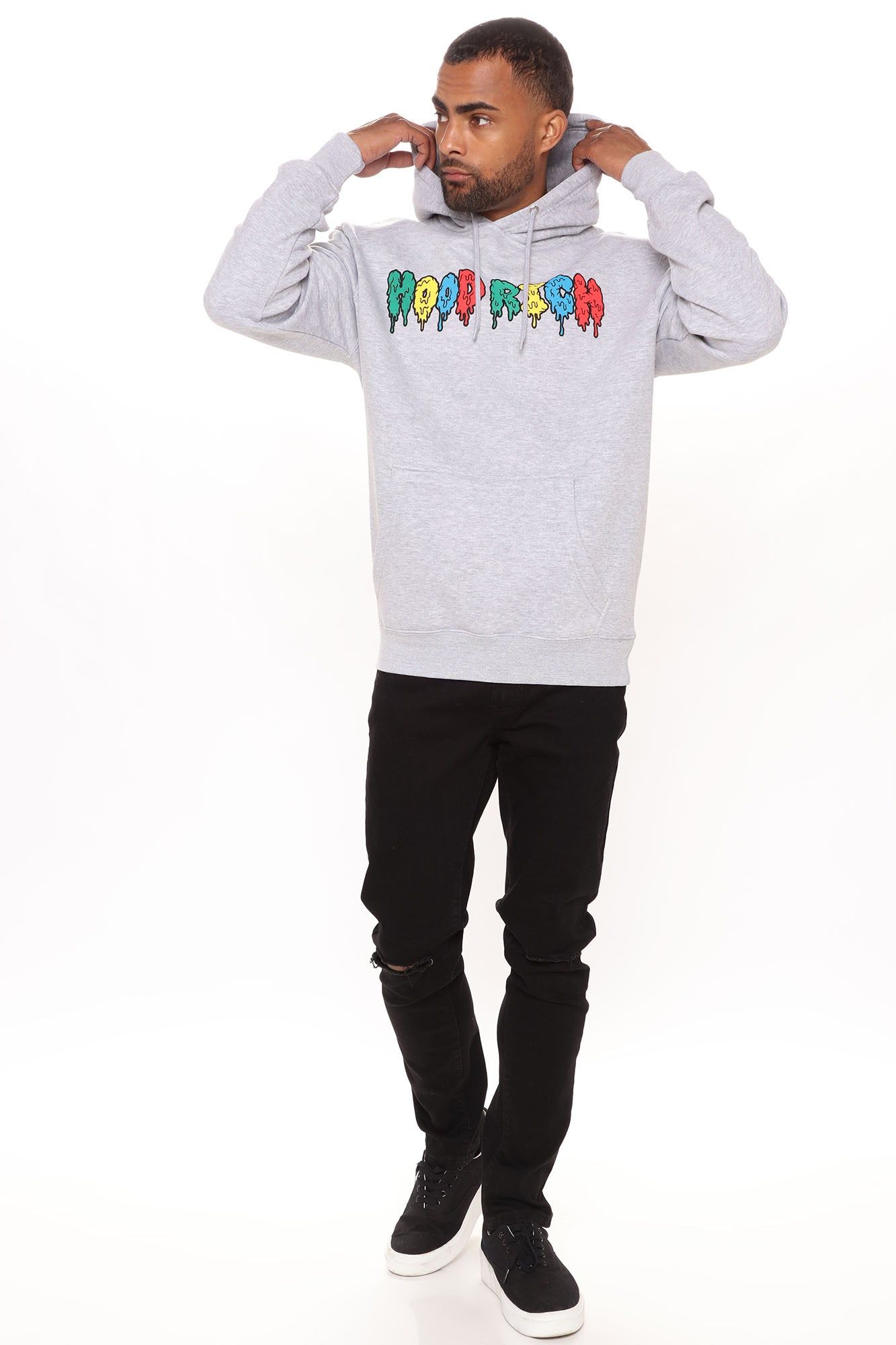 Hood Rich Hoodie - Grey sold by Fashion Nova product image thumbnail 4