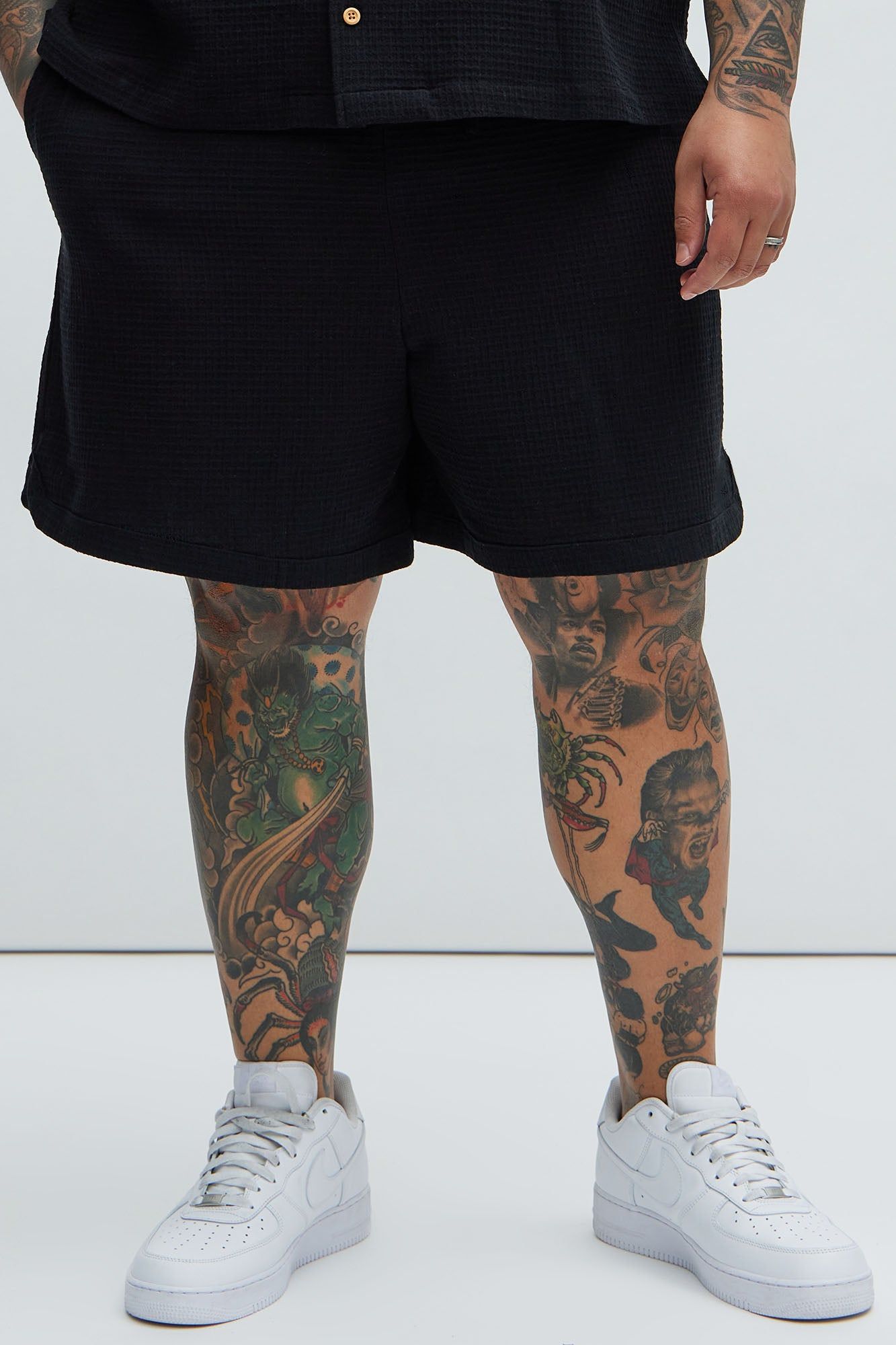 Belgian Textured Warmup Shorts - Black sold by Fashion Nova product image thumbnail 5