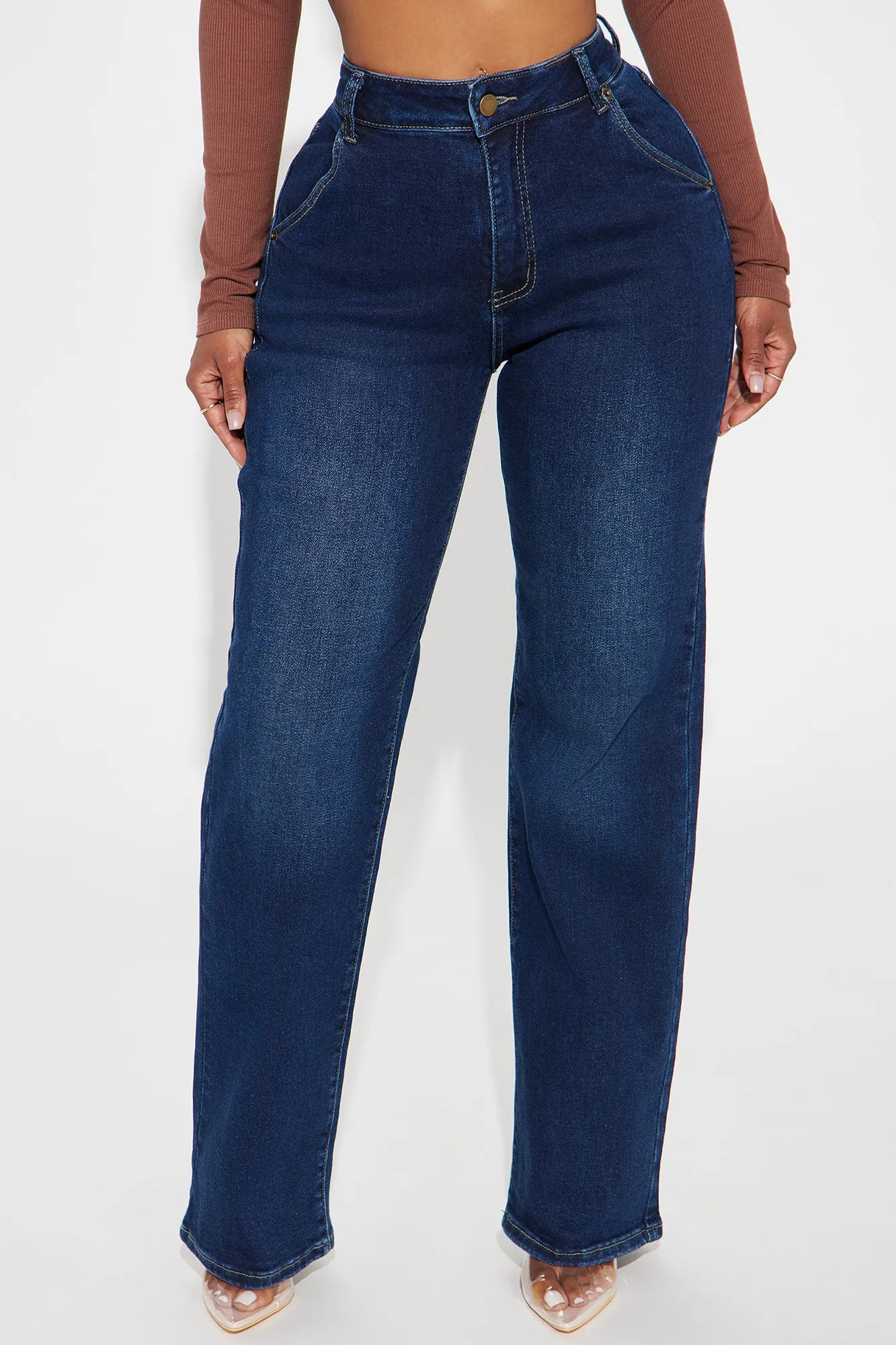 Asher Stretch Straight Leg Jeans - Dark Wash sold by Fashion Nova product image thumbnail 2