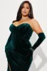 Adeline Velvet Gown - Hunter sold by Fashion Nova
