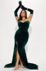 Adeline Velvet Gown - Hunter sold by Fashion Nova