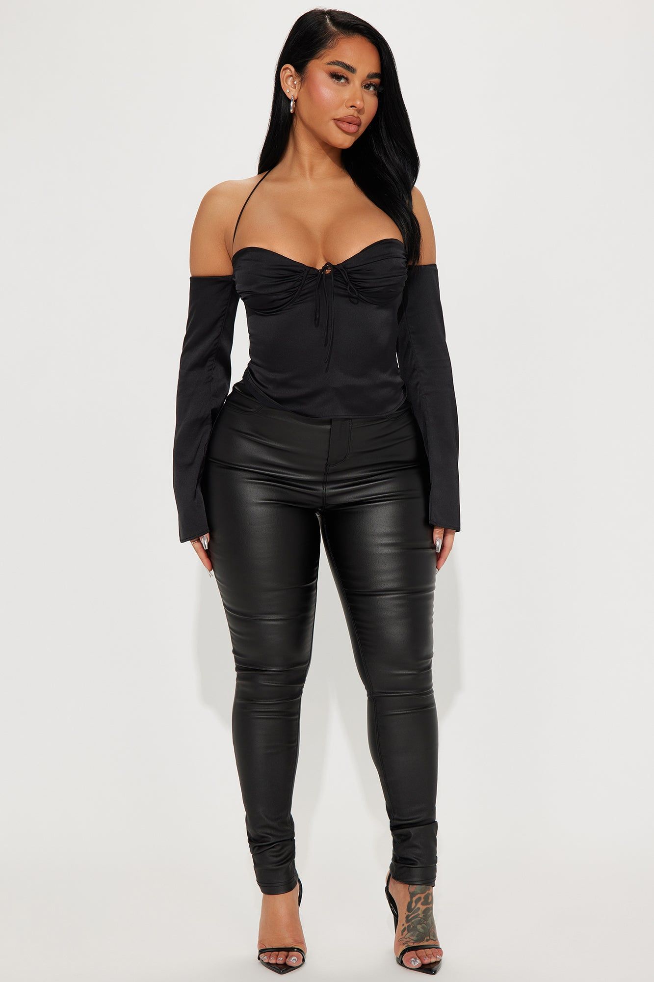 She's All That Satin Blouse Top - Black sold by Fashion Nova product image thumbnail 2