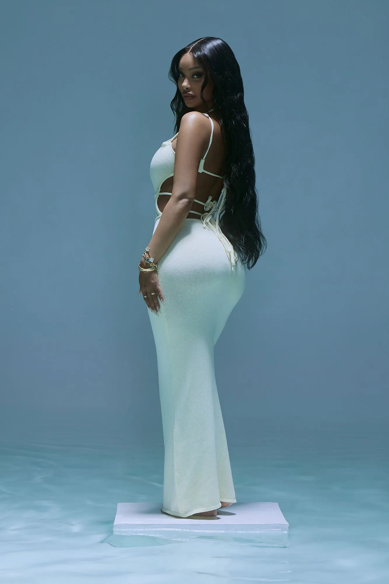 Stephanie Knit Maxi Dress - Cream sold by Fashion Nova product image thumbnail 3