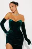 Adeline Velvet Gown - Hunter sold by Fashion Nova