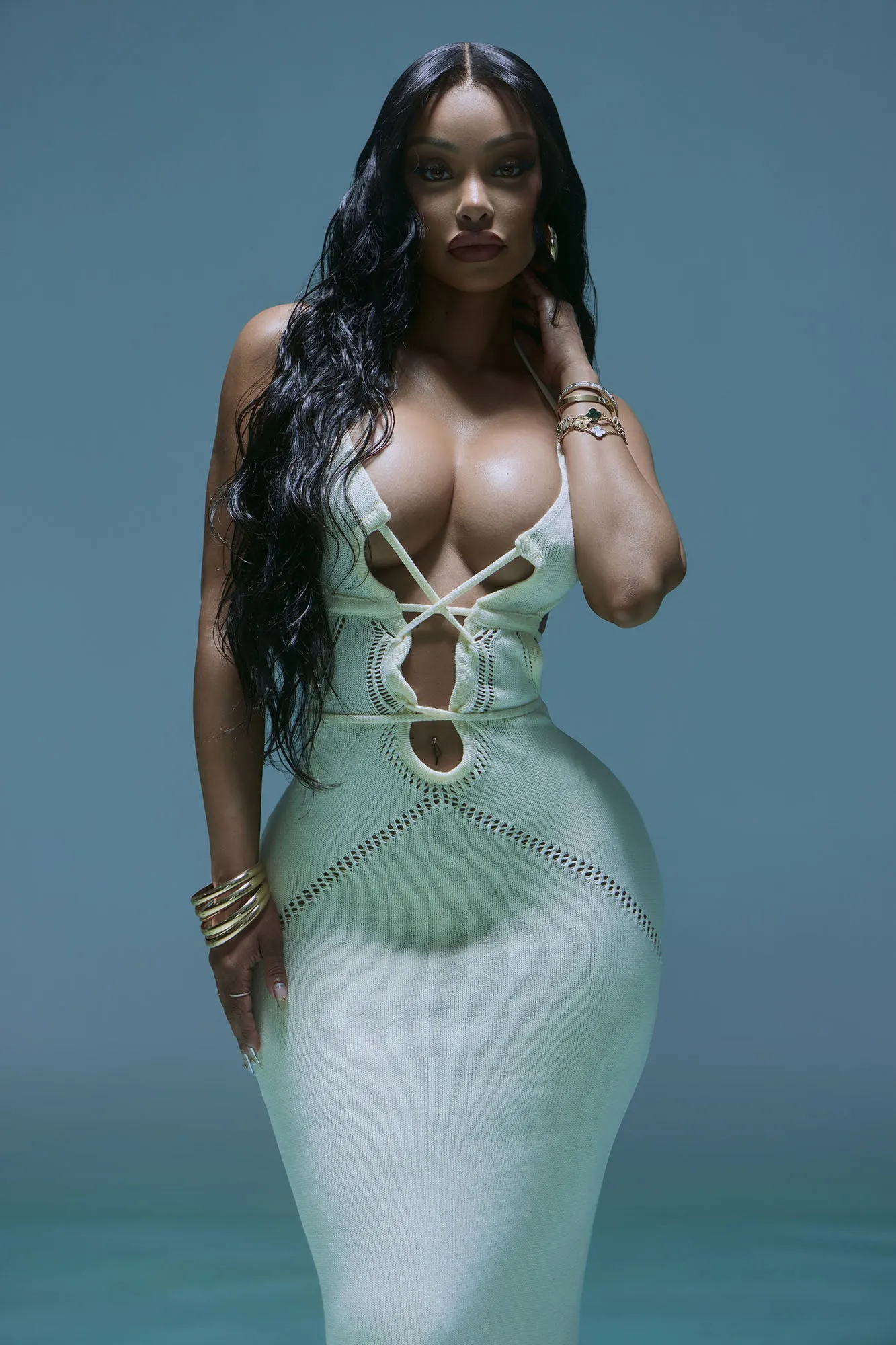 Stephanie Knit Maxi Dress - Cream sold by Fashion Nova product image thumbnail 2