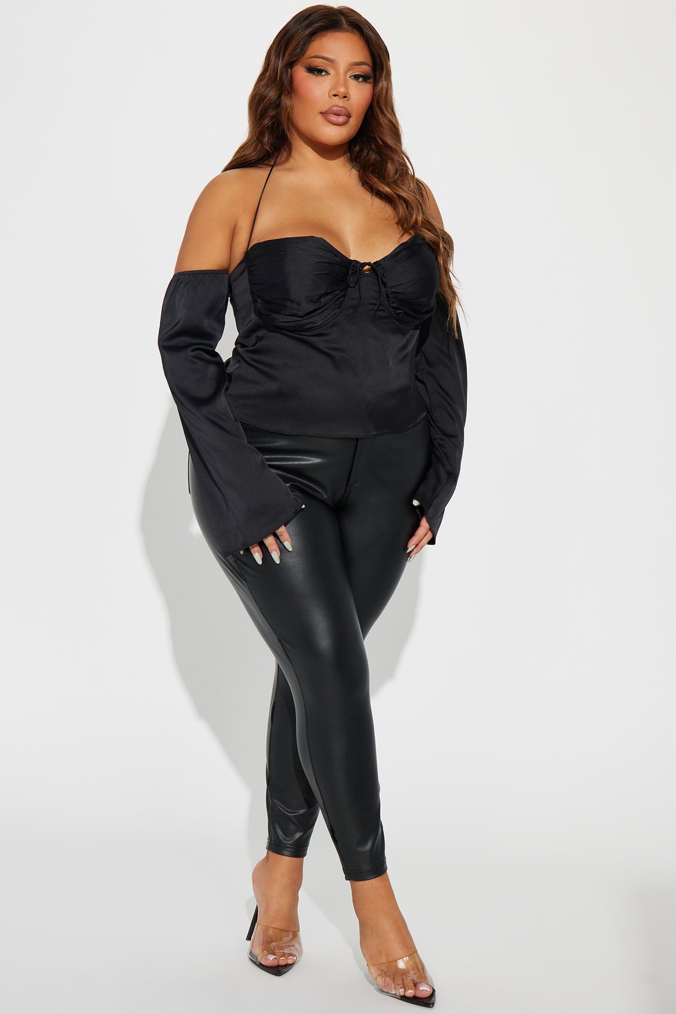 She's All That Satin Blouse Top - Black sold by Fashion Nova product image thumbnail 5