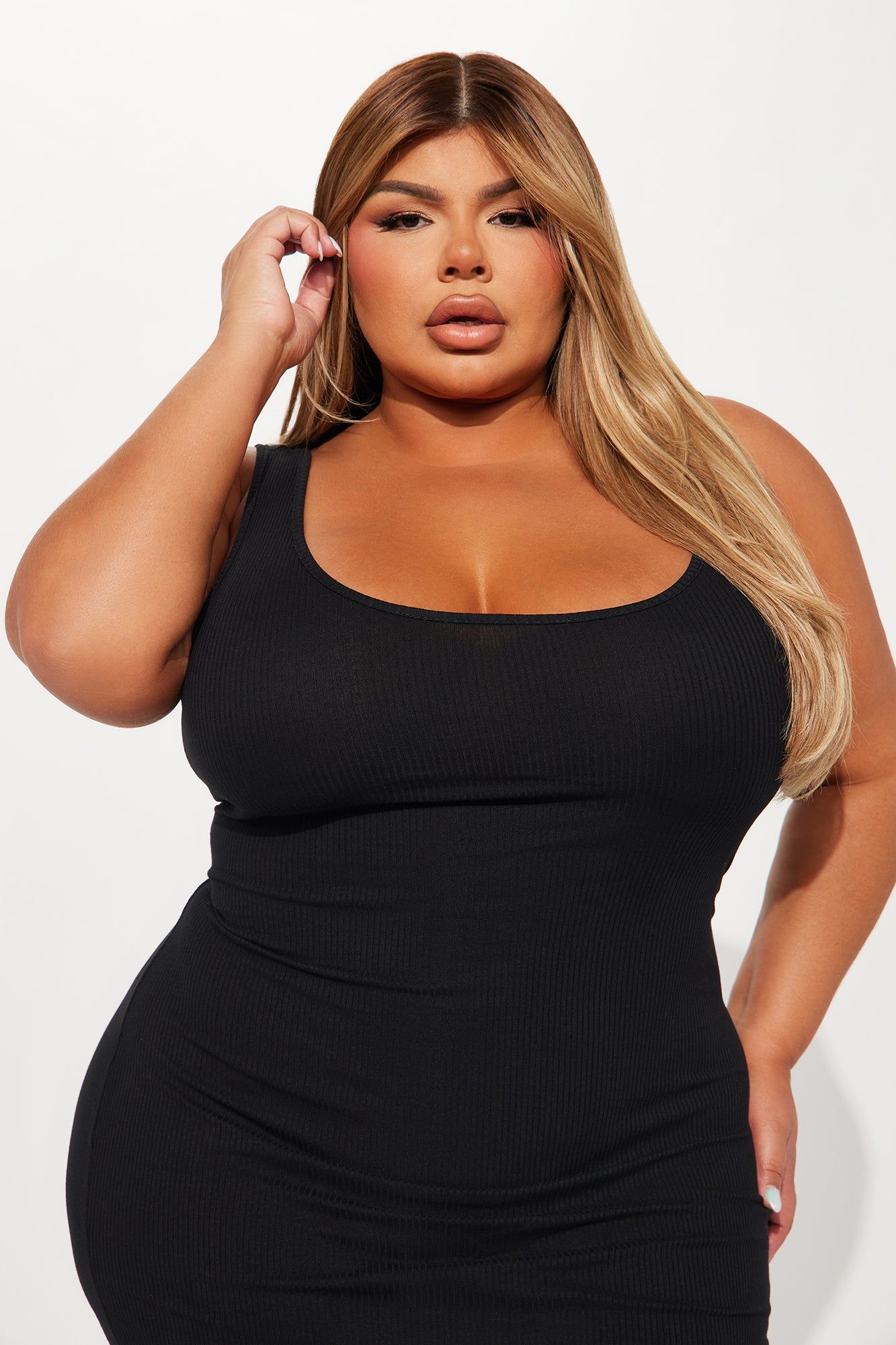 A Must Have Ribbed Midi Dress - Black sold by Fashion Nova product image thumbnail 2
