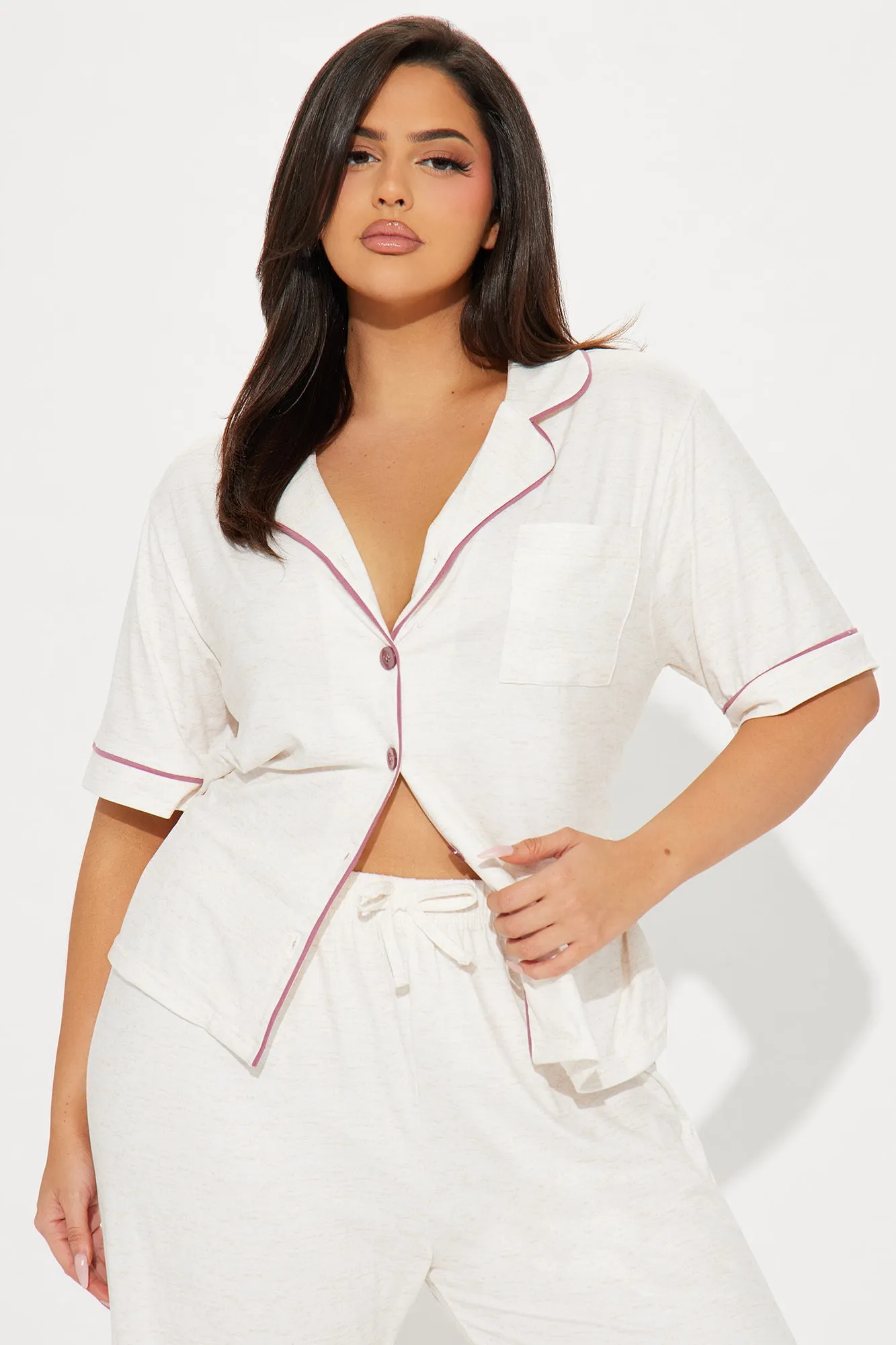 Missing You PJ Pant Set - Oatmeal sold by Fashion Nova product image thumbnail 5