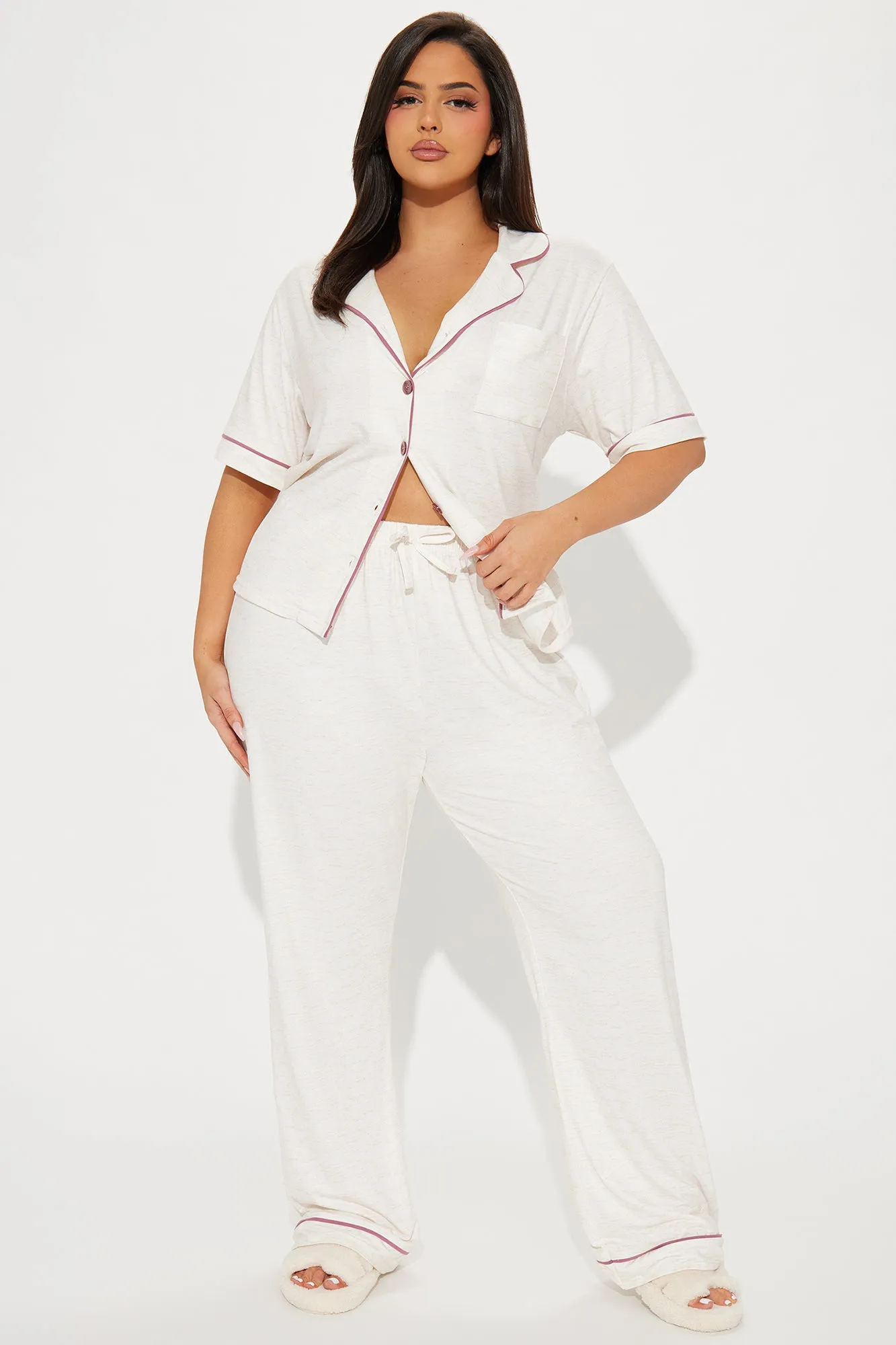 Missing You PJ Pant Set - Oatmeal sold by Fashion Nova product image thumbnail 4
