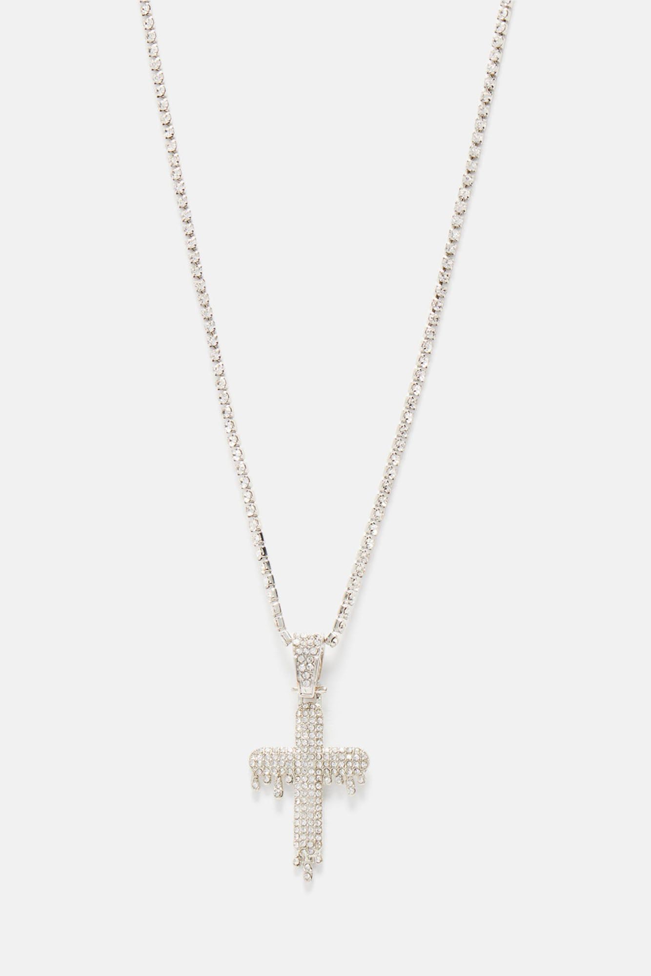 Blessed With The Best Cross Necklace - Silver sold by Fashion Nova product image thumbnail 3